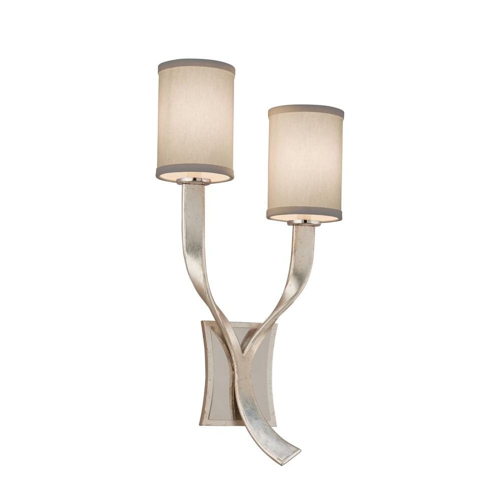 Local Lighting Corbett 158-12 Roxy 2Lt Wall Sconce Right, MODERN SILVER W POLISH STAINLE Wall Sconce