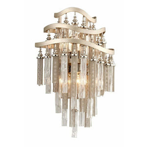 Local Lighting Corbett 176-13-Chimera 2Lt Wall Sconce, TRANQUILITY SILVER LEAF Wall Sconce
