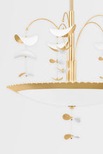 Load image into Gallery viewer, Hudson Valley KBS1747806-GL/SWH 6 Light Small Chandelier, Gold Leaf/Soft White Combo