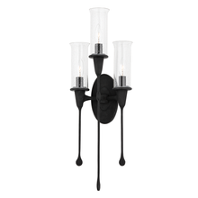 Load image into Gallery viewer, Hudson Valley 4103-BI 3 Light Wall Sconce, Black Iron