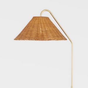 Mitzi HL599401-AGB/TBK 1 Light Floor Lamp, Aged Brass