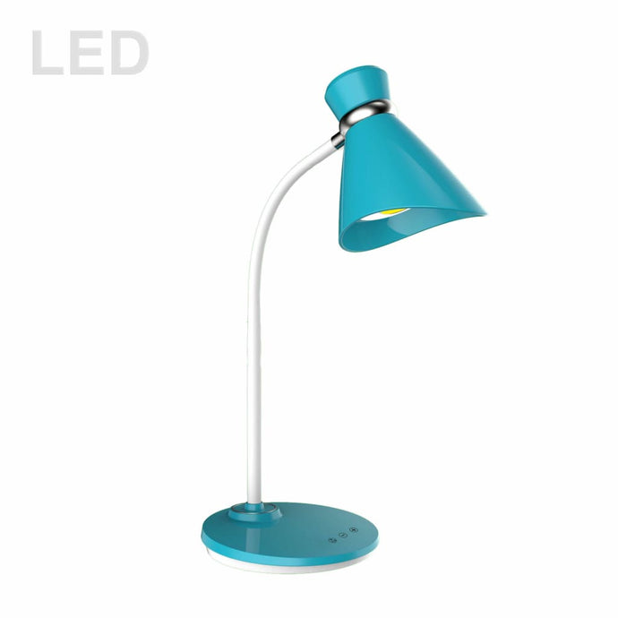Local Lighting Dainolite 132LEDT-BL 6W Desk Lamp, Blue Table Lamp (Task)