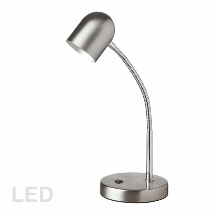 Local Lighting Dainolite 134LEDT-SC 5W Table Lamp, Satin Chrome Finish Table Lamp (Task)