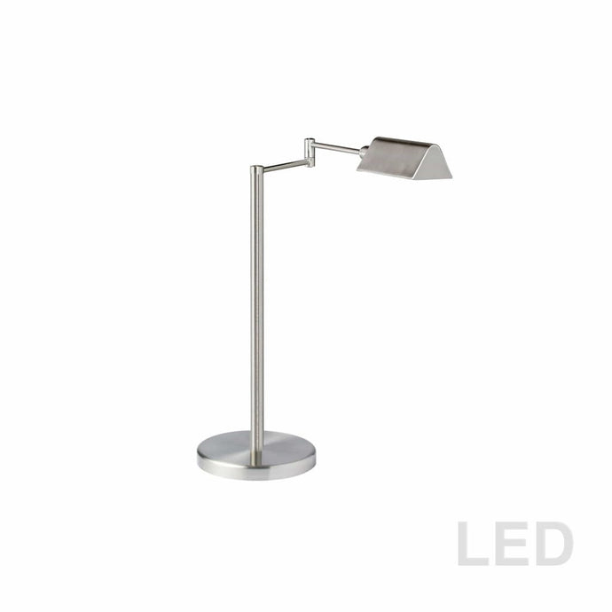 Local Lighting Dainolite 9157LEDT-SN 5W Swing Arm Lamp, Satin Nickel Finish Table Lamp (Task)