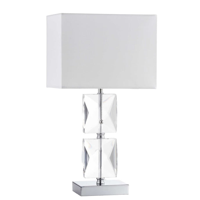 Local Lighting Dainolite C96T-Pc  1Lt Incandescent Crystal Lamp, Polished Chrome Table Lamp (Decorative)