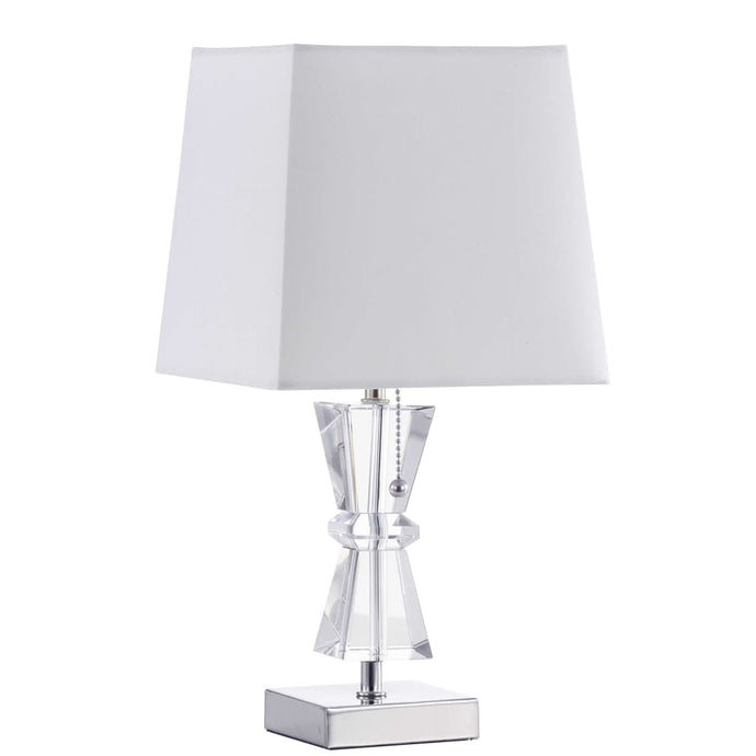 Local Lighting Dainolite C97T-Pc  1Lt Incandescent Crystal Lamp, Polished Chrome Table Lamp (Decorative)