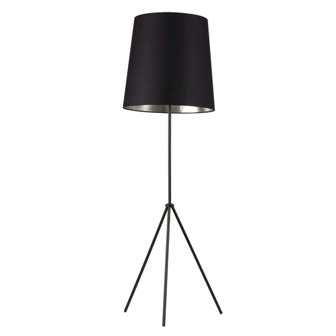 Local Lighting Dainolite OD3-F-697-MB 1LT 3 Leg Drum Floor Fixture w/BK-SV Shd Floor Lamp (Decorative)