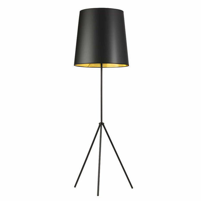 Local Lighting Dainolite OD3-F-698-MB 1LT 3 Leg Drum Floor Fixture w/BK-GLD Shd Floor Lamp (Decorative)