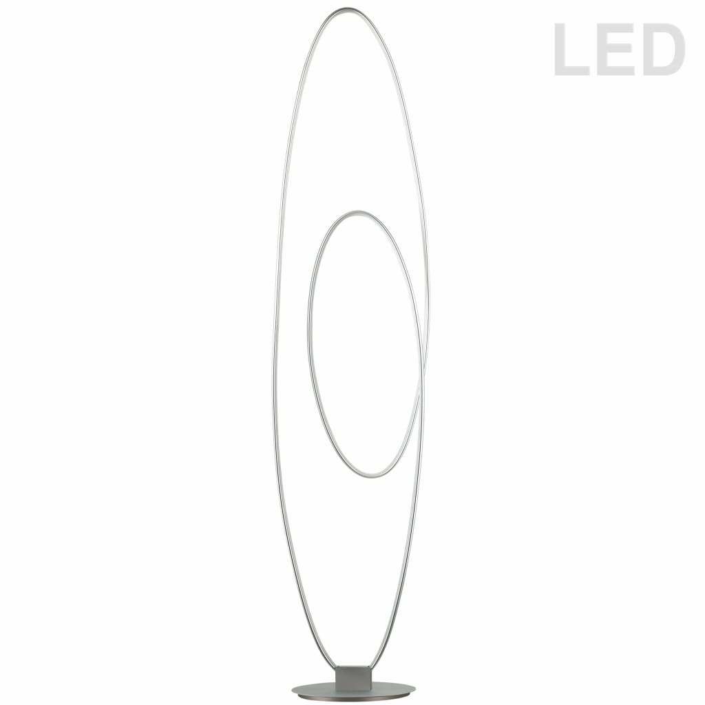 Local Lighting Dainolite PHX-6060LEDF-SV 60W Floor Lamp, Silver Finish Floor Lamp (Decorative)