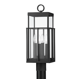 Troy P6484-TBK 4 Light Exterior Post, Aluminum And Stainless Steel