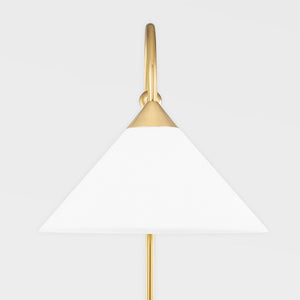 Mitzi HL682401-AGB 1 Light Floor Lamp, Aged Brass