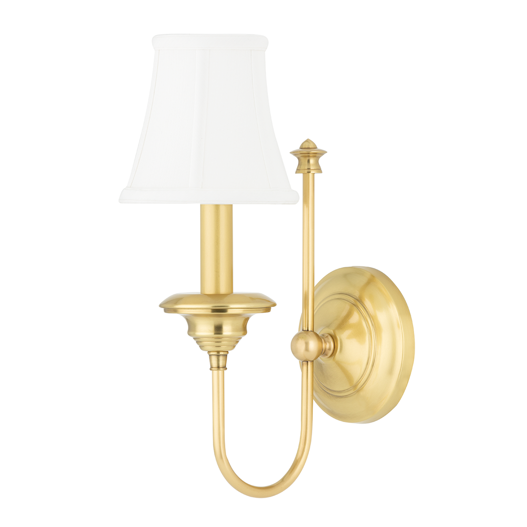 Local Lighting Hudson Valley 8711-AGB 1 Light Wall Sconce, AGB WALL SCONCE