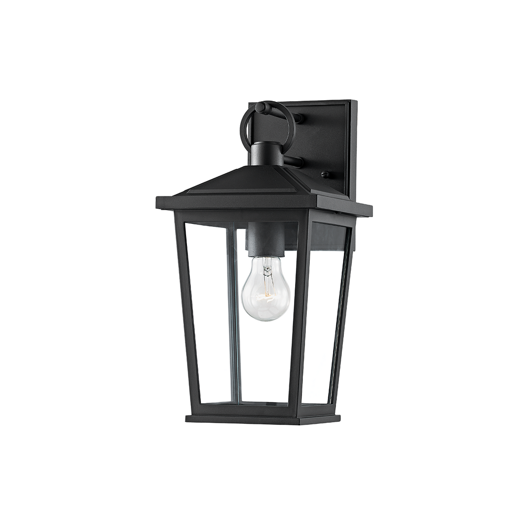Troy B8901-TBK 1 Light Small Exterior Wall Sconce, Aluminum And Stainless Steel