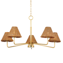 Load image into Gallery viewer, Mitzi H704805-AGB 6 Light Chandelier, Aged Brass