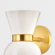 Load image into Gallery viewer, Mitzi H469701-AGB/CCR 1 Light Pendant, Aged Brass/Ceramic Gloss Cream