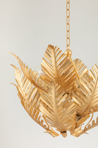 Corbett 317-48-GL Tropicale 8 Light Small Pendant, Gold Leaf