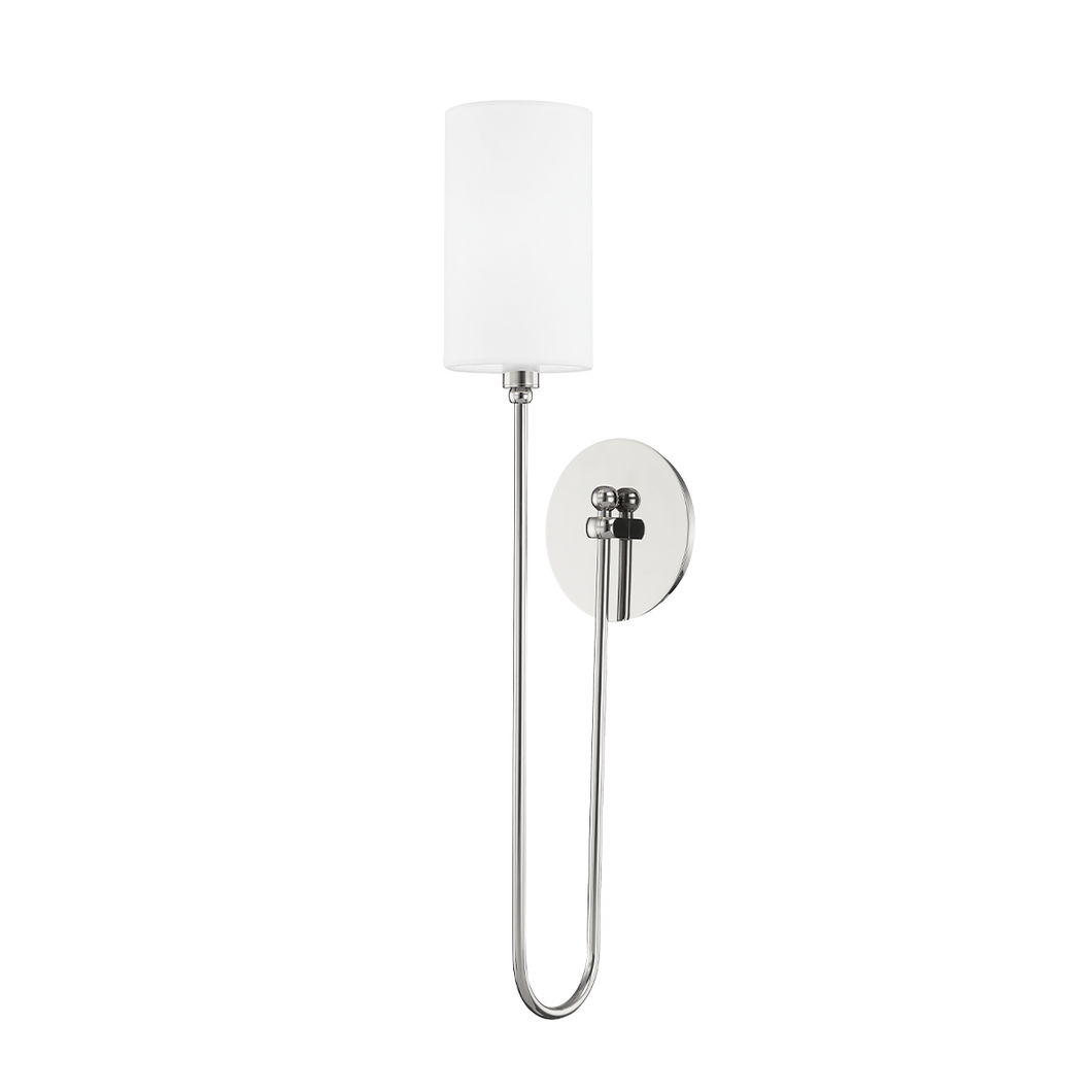 Hudson Valley 6800-PN 1 Light Wall Sconce, Polished Nickel