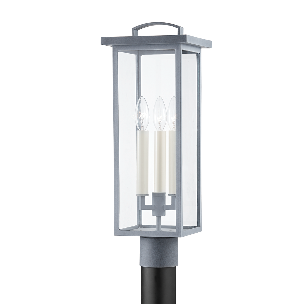 Troy P7524-WZN 3 Light Exterior Post, Aluminum And Stainless Steel