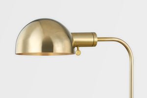 Hudson Valley MDSL521-AGB 1 Light Floor Lamp, Aged Brass