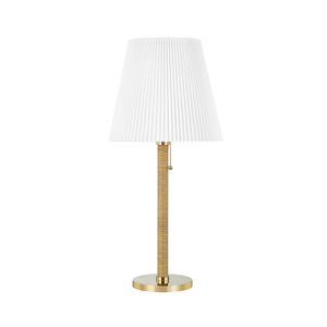 Hudson Valley MDSL513-AGB 1 Light Table Lamp, Aged Brass