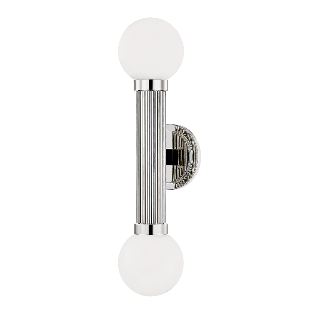 Local Lighting Hudson Valley 5102-Pn 2 Light Wall Sconce, PN WALL SCONCE