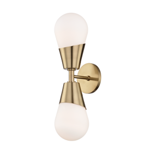 Mitzi H101102-Agb 2 Light Wall Sconce, AGB