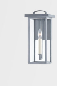 Troy B7523-TBK 3 Light Large Exterior Wall Sconce, Aluminum And Stainless Steel