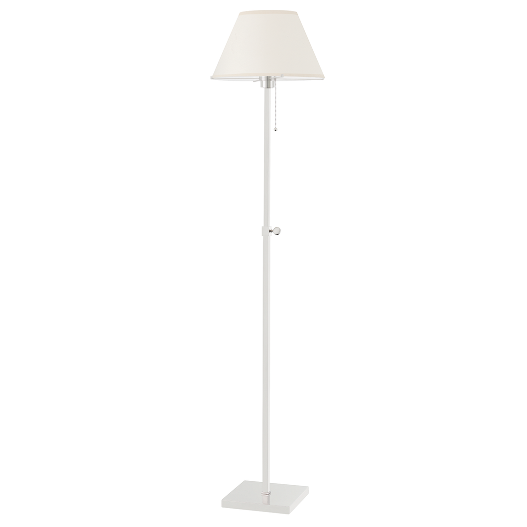 Hudson Valley MDSL133-PN 1 Light Floor Lamp, Polished Nickel