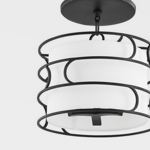 Troy F8113-FOR 3 Light Small Pendant, Steel