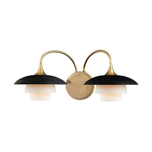 Local Lighting Hudson Valley 1012-AGB 2 Light Wall Sconce, AGB Wall Sconce