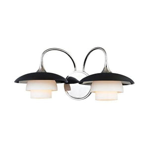Local Lighting Hudson Valley 1012-Pn 2 Light Wall Sconce, PN Wall Sconce