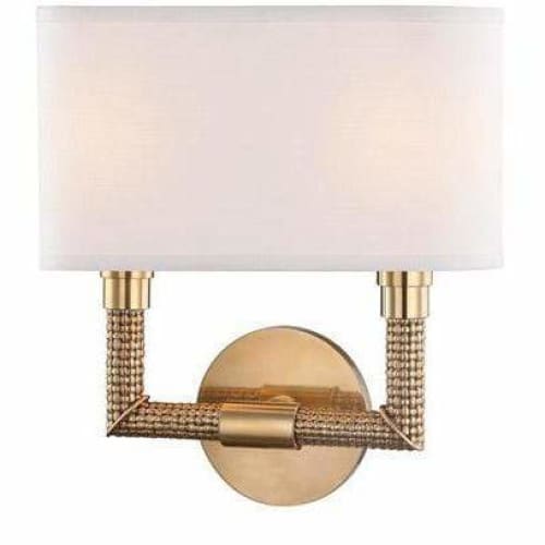 Local Lighting Hudson Valley 1022-AGB 2 Light Wall Sconce, AGB Wall Sconce