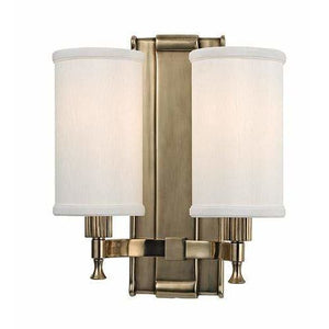 Local Lighting Hudson Valley 1122-AGB 2 Light Wall Sconce, AGB WALL SCONCE