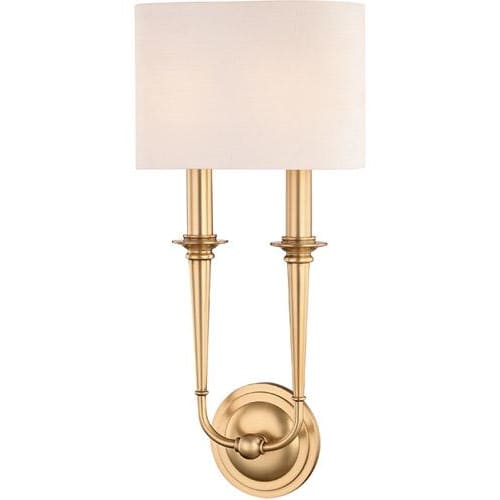 Local Lighting Hudson Valley 1232-AGB 2 Light Wall Sconce, AGB WALL SCONCE
