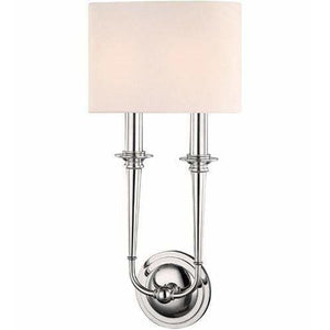 Local Lighting Hudson Valley 1232-Pn 2 Light Wall Sconce, PN Wall Sconce