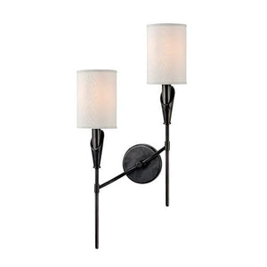 Local Lighting Hudson Valley 1312L-Ob 2 Light Left Wall Sconce, OB WALL SCONCE