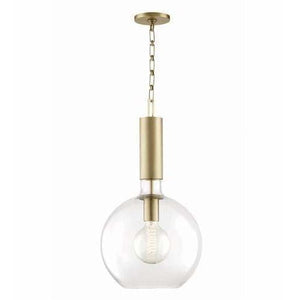 Local Lighting Hudson Valley 1413-AGB 1 Light Large Pendant, AGB PENDANT