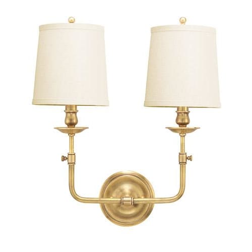 Local Lighting Hudson Valley 172-AGB 2 Light Wall Sconce, AGB WALL SCONCE
