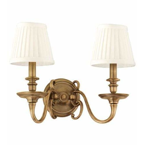 Local Lighting Hudson Valley 1742-AGB 2 Light Wall Sconce, AGB WALL SCONCE