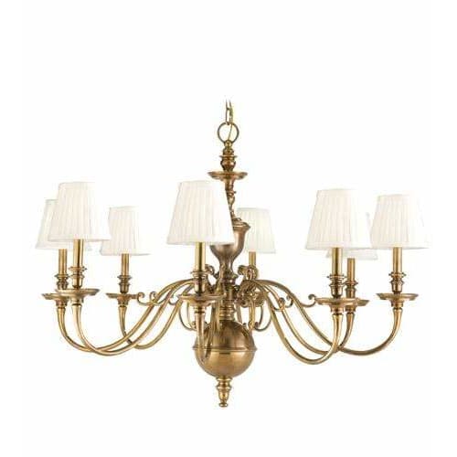 Local Lighting Hudson Valley 1748-AGB 8 Light Chandelier, AGB CHANDELIER