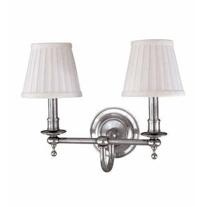 Local Lighting Hudson Valley 1902-Pn 2 Light Wall Sconce, PN WALL SCONCE