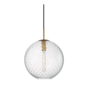Local Lighting Hudson Valley 2015-AGB Cl 1 Light Pendant-Clear Glass, AGB PENDANT