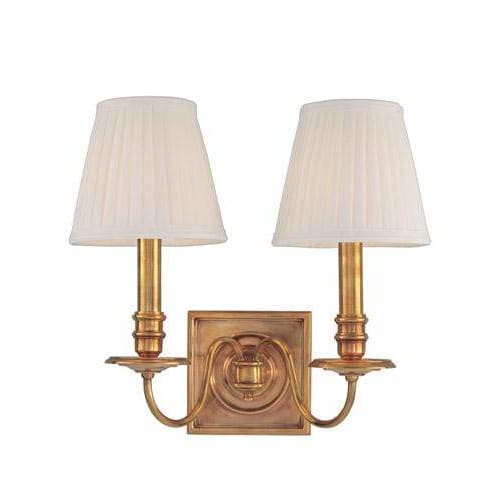 Local Lighting Hudson Valley 202-AGB 2 Light Wall Sconce, AGB WALL SCONCE