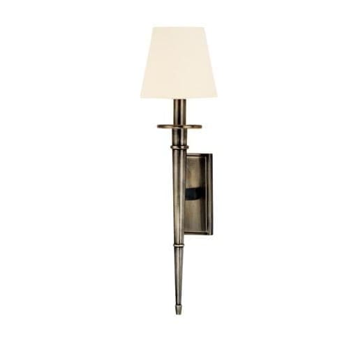 Local Lighting Hudson Valley 220-As-Ws 1 Light Wall Sconce W/White Shade, AS WALL SCONCE