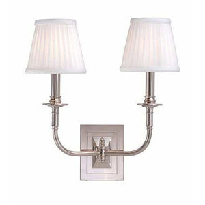 Local Lighting Hudson Valley 2702-Pn 2 Light Wall Sconce, PN WALL SCONCE