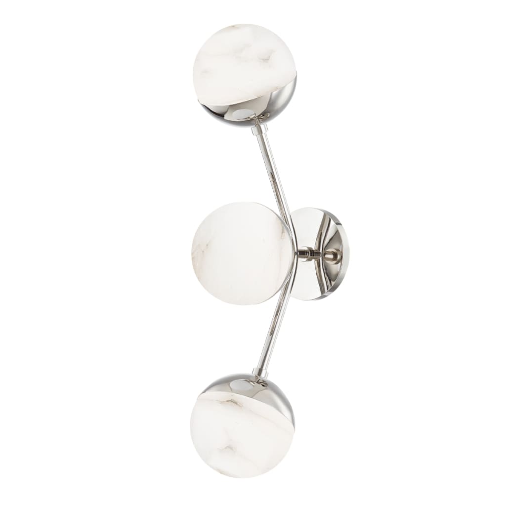 Hudson Valley-2833-Pn 3 Light Wall Sconce Polished Nickel - 