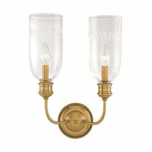 Local Lighting Hudson Valley 292-AGB 2 Light Wall Sconce, AGB WALL SCONCE