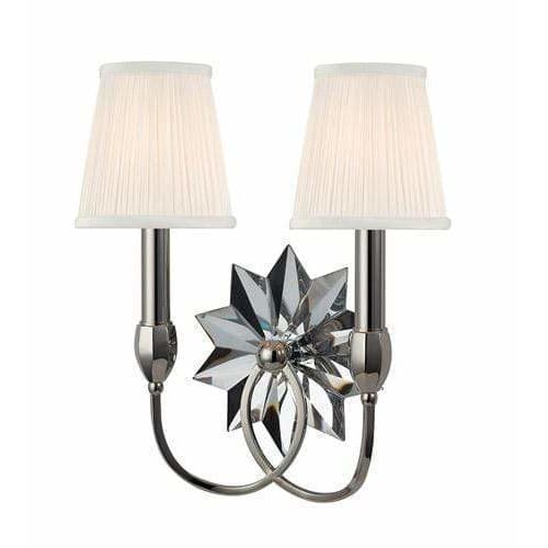 Local Lighting Hudson Valley 3212-Pn 2 Light Wall Sconce, PN WALL SCONCE