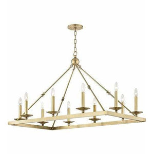 Local Lighting Hudson Valley 3244-AGB 10 Light Chandelier, AGB CHANDELIER