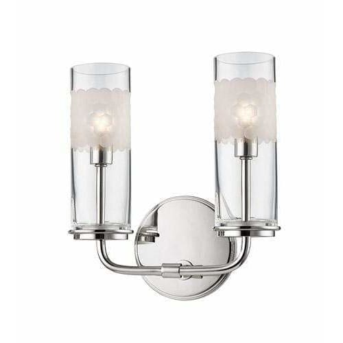 Local Lighting Hudson Valley 3902-Pn 2 Light Wall Sconce, PN WALL SCONCE